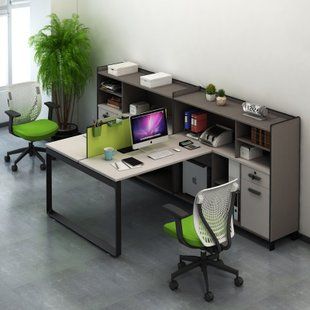 双人位财务办公桌写字楼开放式职员电脑工作桌隔断工位钢架办工桌